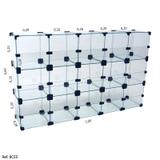 Baleiro Expositor Modulado em Vidro - 1,00 x 0,60 x 0,20 - Balcãonet