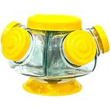 Baleiro Porta Doce Giratório Mini 5 Potes - Amarelo - cod. 2 - Roboshopmais