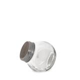 Baleiro Pote de Vidro com Tampa Cristal Incolor 6 unidades Médio Cromus