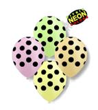 Balões De Látex Néon Bolinhas - 25 Unidades - Balloontech