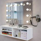 Bancada para Salão de Beleza Organizador Branco - Clickforte