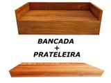 Bancada + Prateleira Banheiro Em Madeira De Demolição 80x40 - Garimpo mineiro