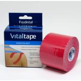 Bandagem Adesiva (Kinésio) Elástica Vermelha Vitaltape - Fisiovital