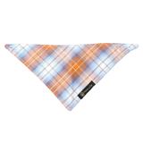 Bandana para cachorros e gatos Xadrez Azul e Laranja - Patas cia