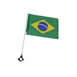 Bandeira do Brasil Tecido para Moto 14x21cm - Kit c/ 48 Unid.