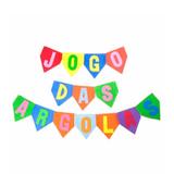 Bandeirinhas Jogo das Argolas EVA Festa Junina - Festabox
