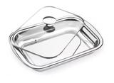 Bandeja Assadeira Inox Com Tampa - Fratelli