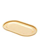 Bandeja Balls Oval Dourado de Zamac 29,2X16,7X4,8 cm - Lyor