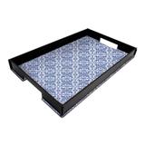 Bandeja Cafe da Manha - Azulejo Azul - Cia laser