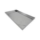 Bandeja Canto Liso 35x20x2cm Aço Inox Para Doces E Salgados - Goldpan formas