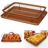 Bandeja Cesta para Fritadeira Forno Assar Fritar Batata Frita Empanado (34961) - Copper crispy
