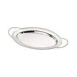 Bandeja Classic Oval de Zamac com Alça 22,6X13,5 cm - Lyor