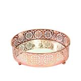 Bandeja cobre em metal com espelho 17x5 cm - Comercial gomes