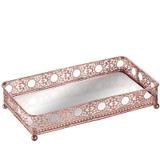Bandeja cobre em metal com espelho - Mart
