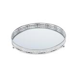 Bandeja De Ferro C/Espelho Bunch Prata 25,5X25,5X4Cm - F9-27209 - Rojemac