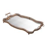 BANDEJA DE FERRO C/FUNDO ESPELHADO 91X52X9cm - Prestige