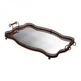 Bandeja de Ferro com Fundo Espelhado 91cmx52cmx9cm Rojemac Cinza