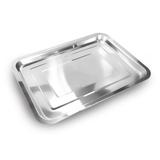 Bandeja de Inox Retangular Rasa 40x30cm - Carisma