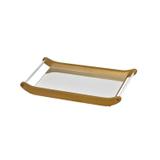 Bandeja de Madeira com Espelho 29cmx47cm Nápoles Arte Móveis Design Interiores Marrom