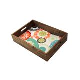 Bandeja de Mesa Mandalas Verde e Laranja - Brindes da terra