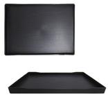 Bandeja De Plastico Retangular Black 30x22x2,1cm - Fu xing