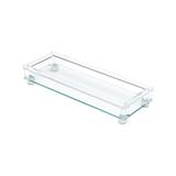 Bandeja De Vidro Retangular 33 X 12cm Com Pé Prestige