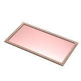 Bandeja Decorativa Cobre Espelhada com Strass 32X16 cm - Mabruk