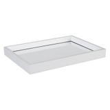 Bandeja Decorativa Espelhada Ornamental 4,5cmx30,5cm Santa Luzia Branco