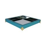 Bandeja Decorativa Luna Turquesa com Espelho - 30cm x 30cm x 3cm - Decoratta