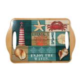 Bandeja Deep Sea Beach Em Ceramica D18X28 Cor Bege - 24250 - Dynasty