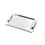 Bandeja em aço inox com alça Lyor 37x23cm