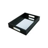 Bandeja em Mdf Espelhada 20x30cm Preta - Kapos