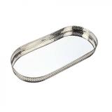 Bandeja em Metal Espelhado 38 X 18 X 3 Cm Oval Venus Victrix