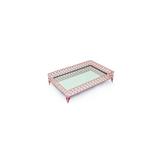 Bandeja Espelhada Bubble Decorativa Rose - 35 X 24 Cm - Cromus