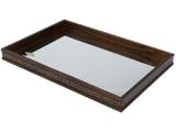 Bandeja Espelhada de Madeira Woodart Retangular - Coquinho