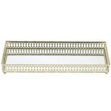 Bandeja Espelhada Long Classic Mirror Metal Dourada 30x11cm - Urban
