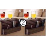 Bandeja Esteira Braço sofa porta Copos e Controle Kit 02 pçs - Encaixo