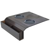 Bandeja Esteira Para Braço De Sofá Com Porta Copos E Controle Caixote Castanho MADEIRA MDF - Encaixo