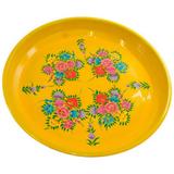 Bandeja Floral Yellow - 33cm x 33cm x 3cm - Trevisan Concept