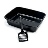 Bandeja Higiênica Média Murano para Gatos Preto