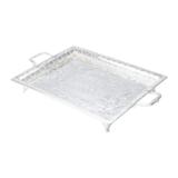 Bandeja Judaica Retangular com Alça de Zamac 41X32,5X7,5cm - Rojemac