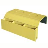 Bandeja Laqueada para Sofá Porta Copos Com Porta Controle Amarelo - Lubrano decor