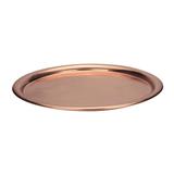 Bandeja Martelado Redonda Em Aco Inox D38Xa1,5Cm Cor Cobre - 24092 - Fracalanza