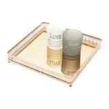 Bandeja metal ornamented edges quadrada cobre gde 25x25x4,5 - Urban