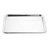 Bandeja Para Servir Wolff 42X33Cm Prata Cordão Croisé