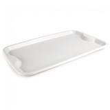 Bandeja Plástica Retangular Grande 48x32x2,5cm cor Branca Ref. 738 - Plasutil