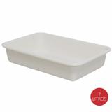 Bandeja Plástica Retangular Maxi 45,5x28x7,7cm 7 Litros cor Branca Ref. 446 - Plasutil