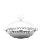 Bandeja Redonda De Zamac Silver Plated C/Tampa 15,8X15,8X10Cm - Lyor