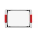 Bandeja retangular aço inox com alças de acrílico 485x325mm Piani Tramontina