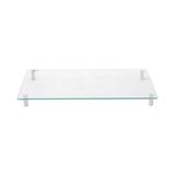 Bandeja retangular com base em alumínio Decorglass 40x20cm